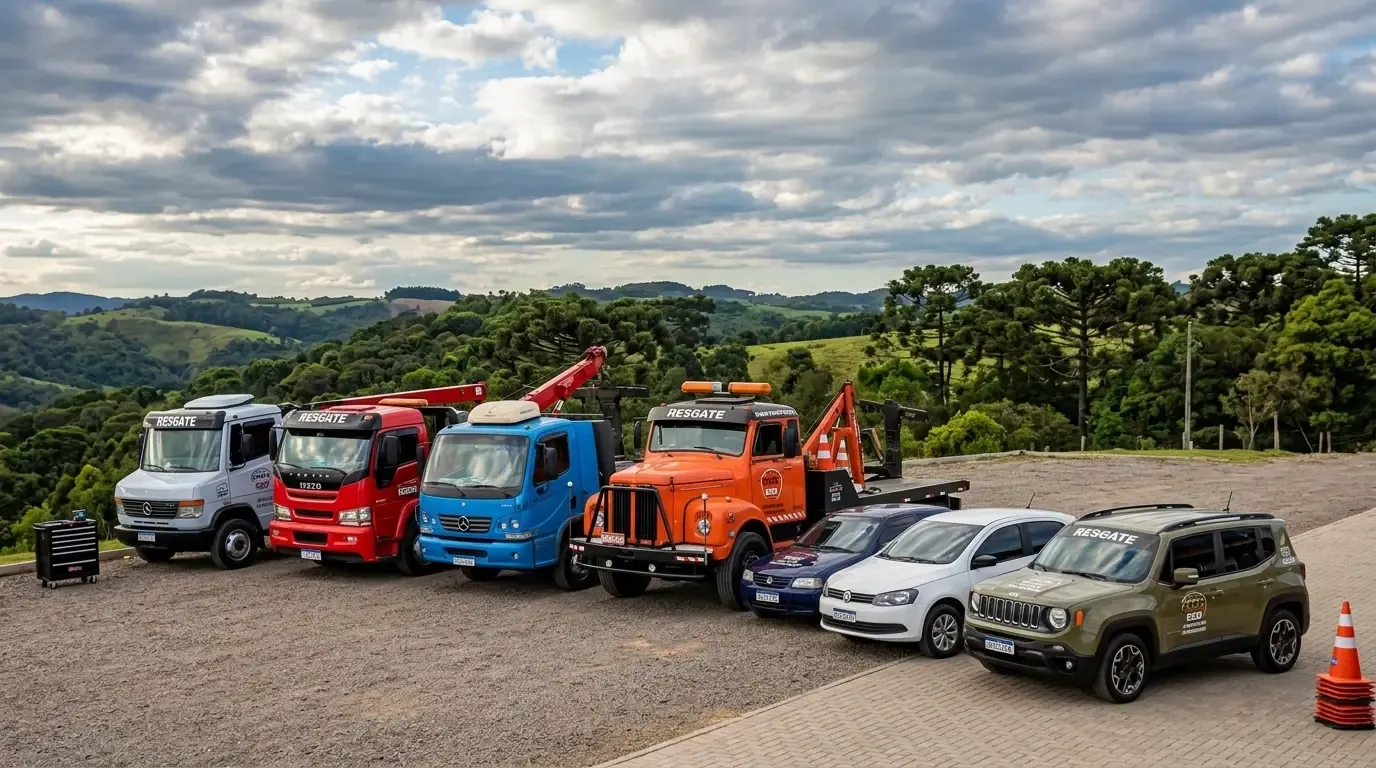 Frota completa de auto socorro e guinchos ESD em Gramado e Canela